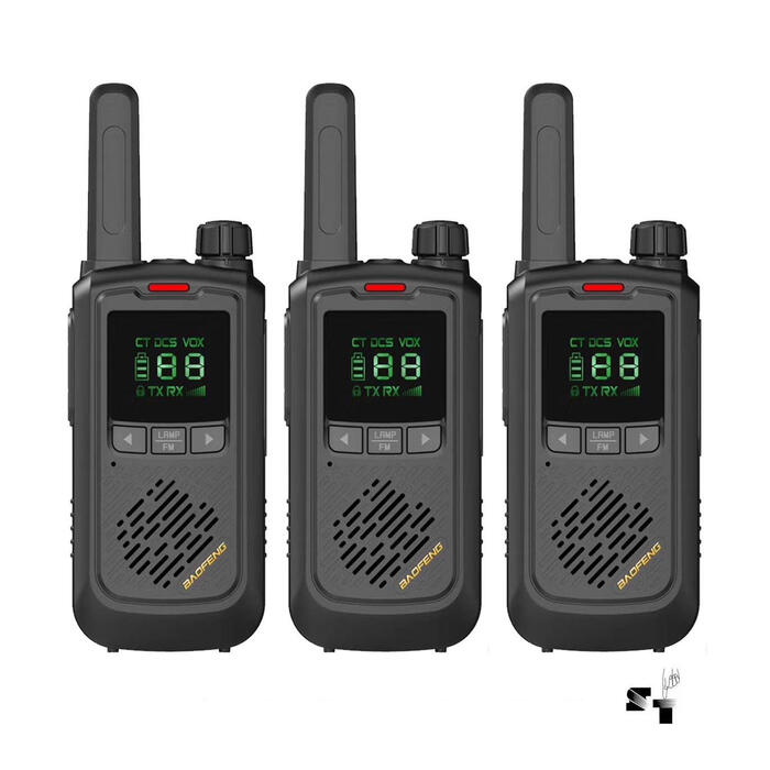 Trio de Handies Baofeng BF-T17 Uhf Recargable