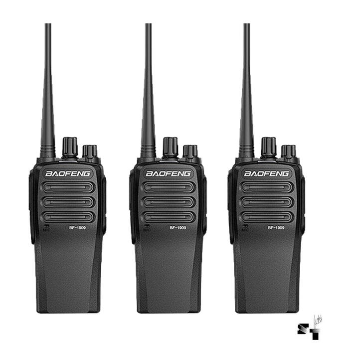 Trio de Handies Baofeng BF-1909 Uhf Recargable