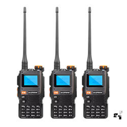 Trio de Handies Baofeng UV-K61 Uhf Recargable 