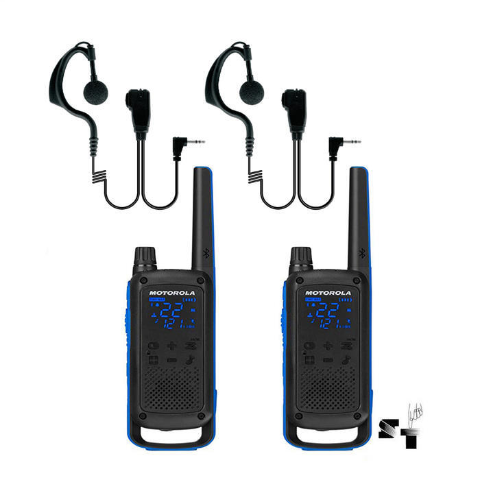 Par de Handies Motorola T802 56 km - 22 Canales - Digital - Bluetooth + 2 Auriculares JH-614
