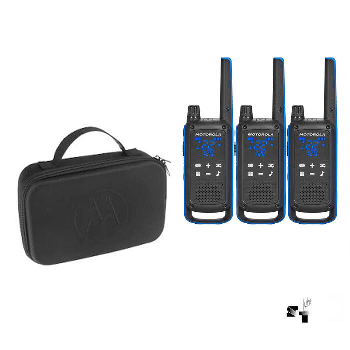 Trio de Handies Motorola T802 56 km - 22 Canales - Digital - Bluetooth + Malet��n