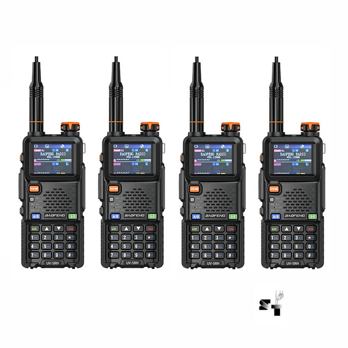 Cuatro de Handie Baofeng UV5RH 10w Uhf Vhf FM - CON FUENTE -