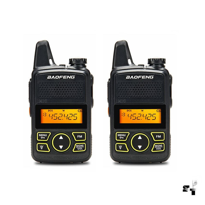 Par de Handies Baofeng BF-T1 Uhf Recargable