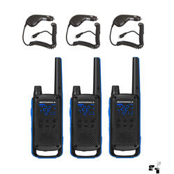 Trio de Handies Motorola T802 56 km - 22 Canales - Digital - Bluetooth